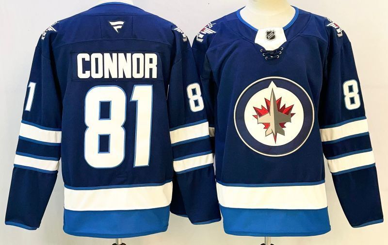 Men's Winnipeg Jets Kyle Connor #81 Fanatics Navy Player Game Jersey