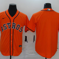 Men's Houston Astros Orange Replica Blank Jersey1