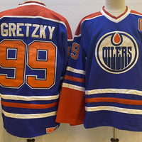 Men's Edmonton Oilers Wayne Gretzky #99 Navy Breakaway Player Jersey1
