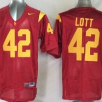 Men's USC Trojans Ronnie Lott #42 Cardinal Player Game Jersey