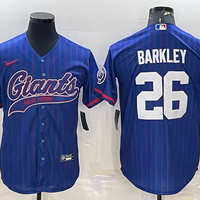 Men's New York Giants Saquon Barkley #26 Blue Player Jersey1 Joint Edition