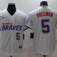Men's Atlanta Braves Freedie Freeman #5 White Replica Jersey1 City Edition