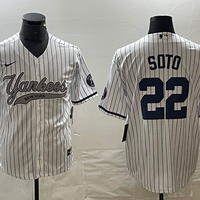 Men's New York Yankees Juan Soto #22 White Game Jersey1 Joint Edition