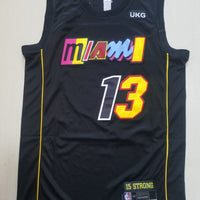 Men's Miami Heat Bam Adebayo #13 Black Swingman Jersey1 City Edition