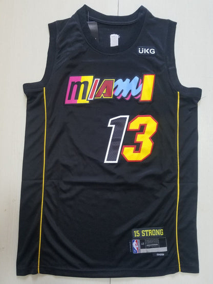 Men's Miami Heat Bam Adebayo #13 Black Swingman Jersey1 City Edition