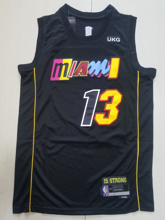 Men's Miami Heat Bam Adebayo #13 Black Swingman Jersey1 City Edition