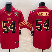 Men's San Francisco 49ers Fred Warner #54 Scarlet Player Game Jersey1