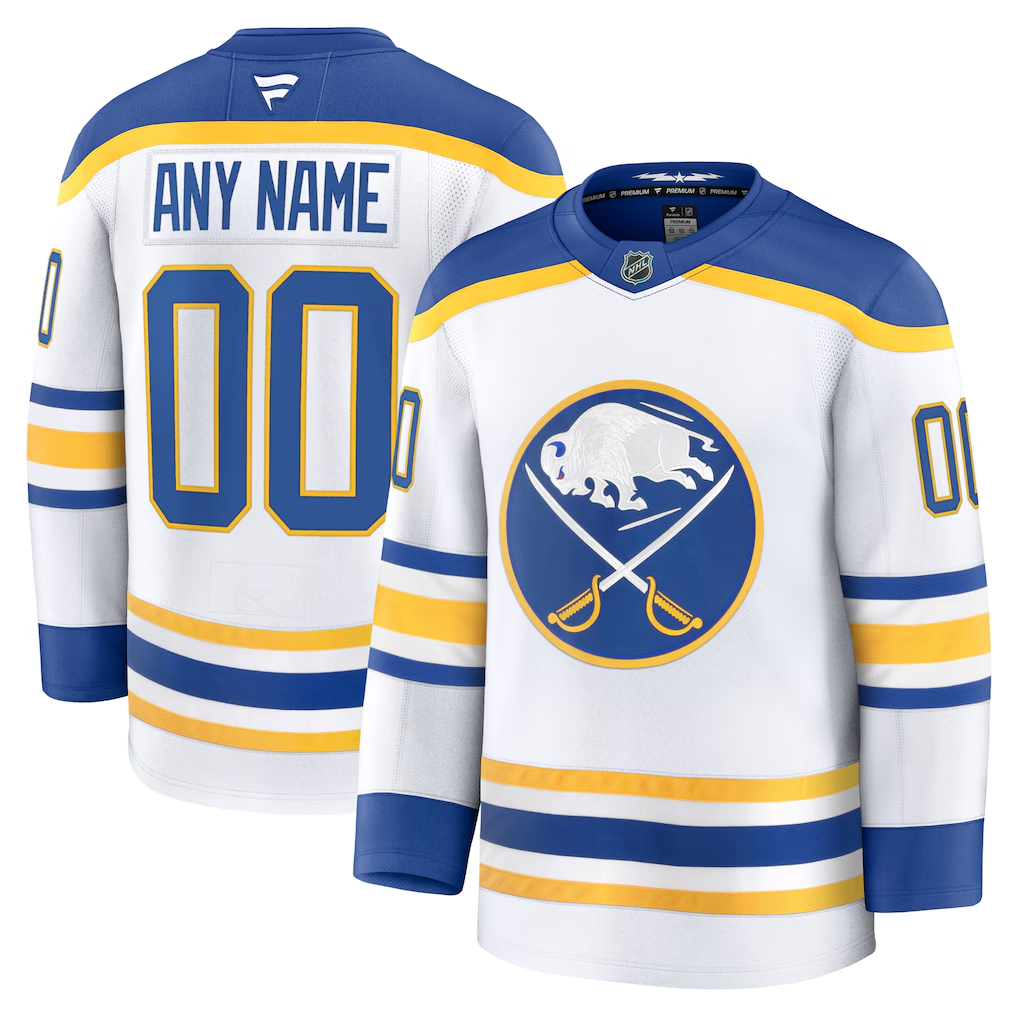 Men's Buffalo Sabres Fanatics White Away Premium Custom Jersey