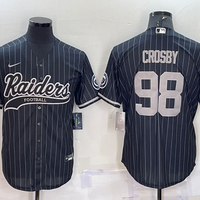 Men's Las Vegas Raiders Maxx Crosby #98 Black Game Player Jersey1 Joint Edition