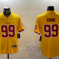 Men's Washington Commanders Chase Young #99 Yellow Game Jersey1