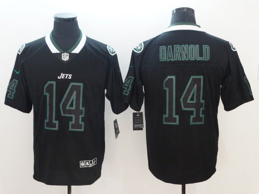 Men's New York Jets Sam Darnold #14 Black Game Jersey1