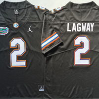 Men's Florida Gators DJ Lagway #2 Black Player Jersey
