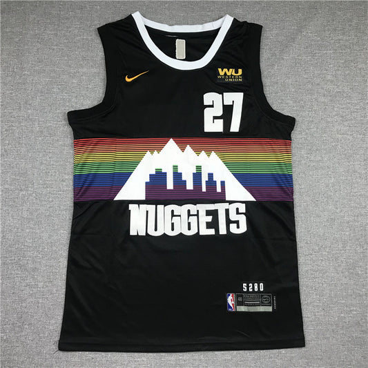 Men's Denver Nuggets Jamal Murray #27 NBA Black Player Jersey1