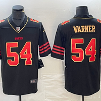 Men's San Francisco 49ers Fred Warner #54 Black Player Game Jersey1