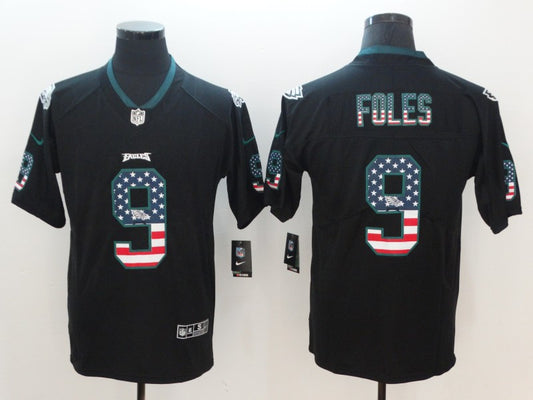 Men's Philadelphia Eagles Nick Foles #9 Black Team Game Jersey1