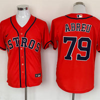 Men's Houston Astros Jose Abreu #79 Orange Limited Player Jersey1