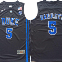 Men's Duke Blue Devils RJ Barrett #5 Black Player Jersey