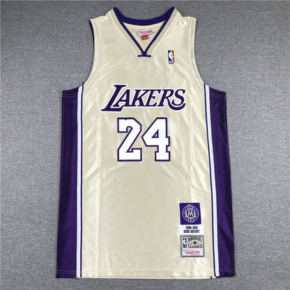 Men's Los Angeles Lakers Kobe Bryant Gold Hall of Fame Hardwood Classics Jersey1