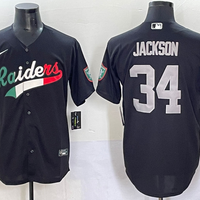 Men's Las Vegas Raiders Bo Jackson #34 Black Alternate Player Jersey