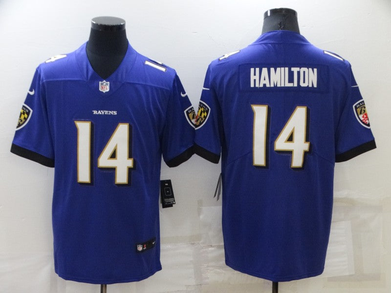 Kyle Hamilton #14 Baltimore Ravens Purple Game Jersey - JerseysFreak