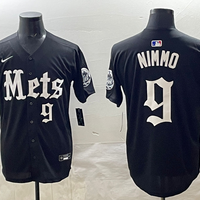 Men's New York Mets Brandon Nimmo #9 Black Replica Player Jersey