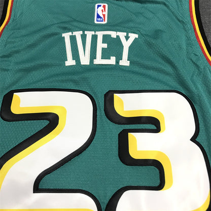 Men's Detroit Pistons Jaden Ivey #23 Green Swingman Jersey1