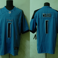 Men's Tennessee Titans Cameron Ward #1 Light Blue Player Jersey