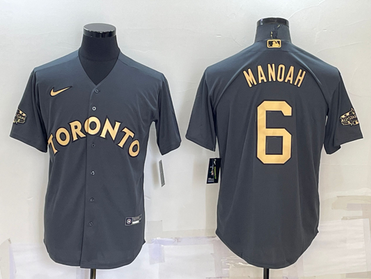 Men's Los Angeles Angels Anthony Rendons #6 Dark Grey Player Jersey1