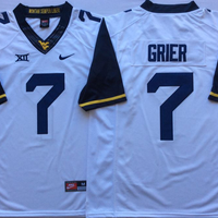 Men's West Virginia Mountaineers Will Grier #7 White Player Game Jersey