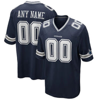 Custom1 Dallas Cowboys Navy Game Jersey1 Stitched Football Jerseys