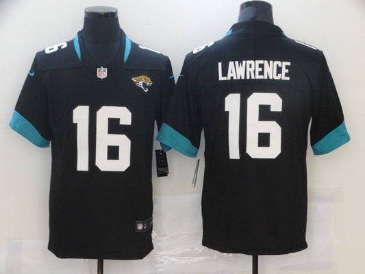 Men's Jacksonville Jaguars Trevor Lawrence #16 Black Alternate Player Game Jersey1