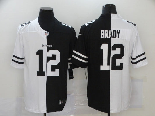 Men's Tampa Bay Buccaneers Tom Brady #12 Black/White Game Jersey1