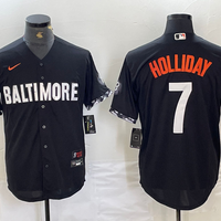 Men's Baltimore Orioles Jackson Holliday #7 Black City Connect Replica Player Jersey1