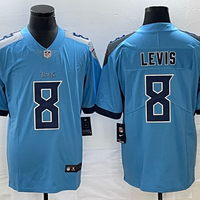 Men's Tennessee Titans Will Levis #8 Light Blue Game Jersey1
