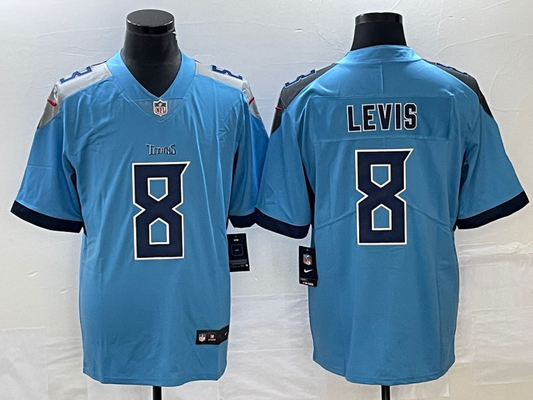 Men's Tennessee Titans Will Levis #8 Light Blue Game Jersey1