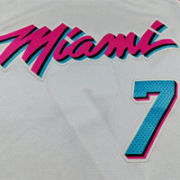 Men's Miami Heat Giannis Antetokounmpo #7 White Swingman Jersey - City Edition