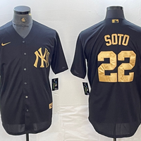 Men's New York Yankees Juan Soto #22 Black Limited Player Jersey1