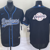 Men's Los Angeles Dodgers1 Black Player Jersey Joint Edition