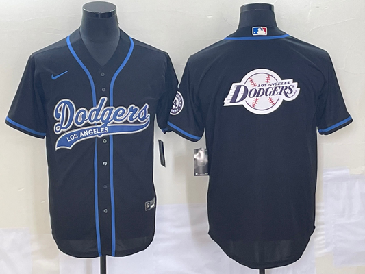Men's Los Angeles Dodgers Black Player Jersey1 Joint Edition