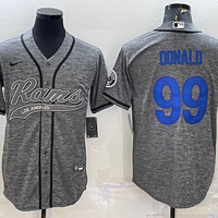 Men's Los Angeles Rams Aaron Donald #99 Gray Game Jersey1 Joint Edition