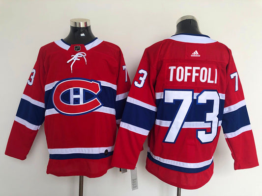 Men's Montreal Canadiens Tyler Toffoli #73 Red Player Game Jersey1