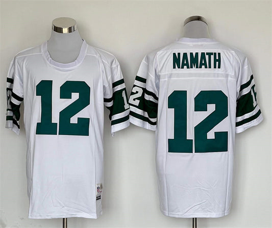 Men's New York Jets Joe Namath Mitchell & Ness White Legacy Replica Jersey1
