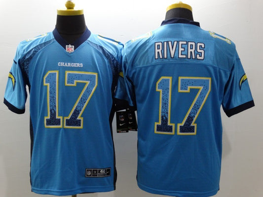 Men's Los Angeles Chargers Philip Rivers #17 Blue Game Player Jersey1