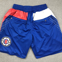 Men's LA Clippers Royal Icon Edition Pocket Shorts1