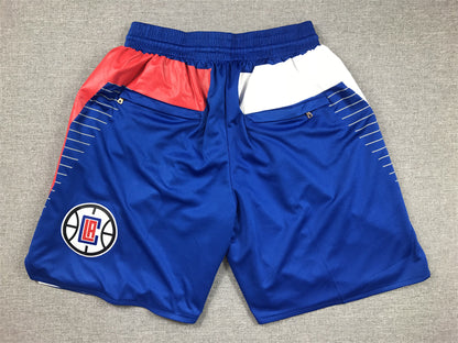 Men's LA Clippers Royal Icon Edition Pocket Shorts1