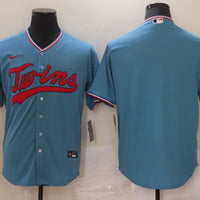 Men's Minnesota Twins Blue Replica Player Blank Jersey1