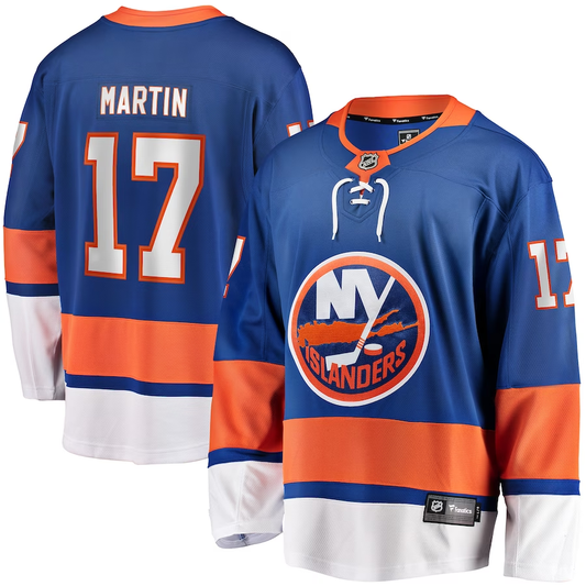 Men's New York Islanders Matt Martin #17 Royal Player Game Jersey1