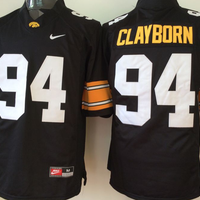 Men's Iowa Hawkeyes Adrian Clayborn #94 Black Team Game Jersey