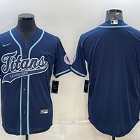 Men's Tennessee Titans Navy Blank Jersey1