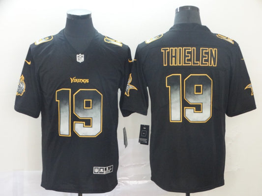 Men's Minnesota Vikings #19 Adam Thielen Black Player Game Jersey1